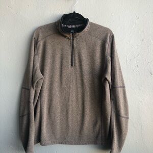 Kuhl Mens Size Large Kashmira 1/4 Zip Pullover Brown